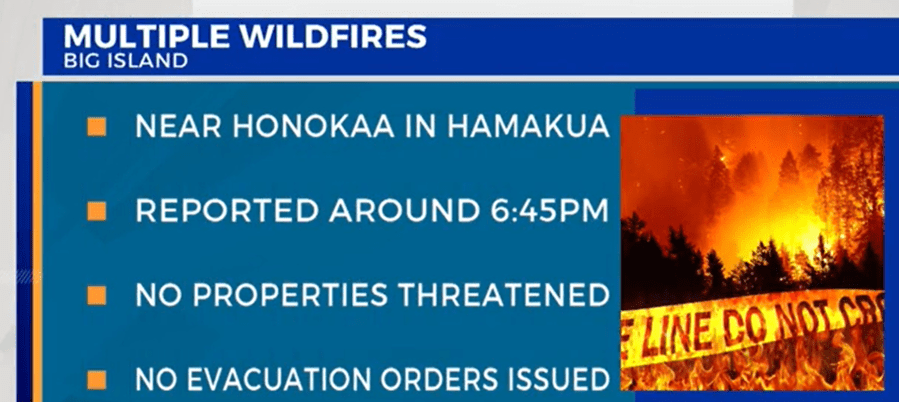 Hawaiʻi Island first responders kept busy following brush, structure fires