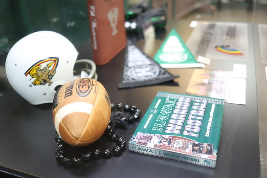 UH Football memorabilia finds new home at Stan Sheriff Center