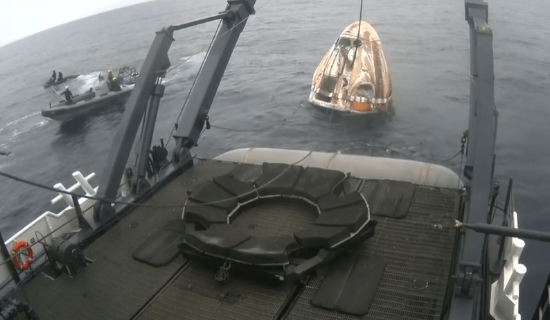 SpaceX astronauts splashdown safely off Southern California coast