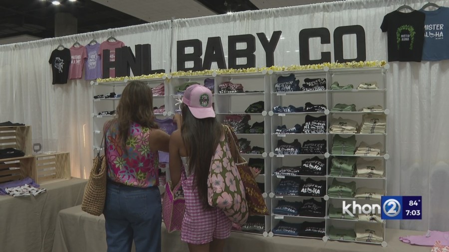 Booth set-up is a strategy for vendors at the Made in Hawaii Festival
