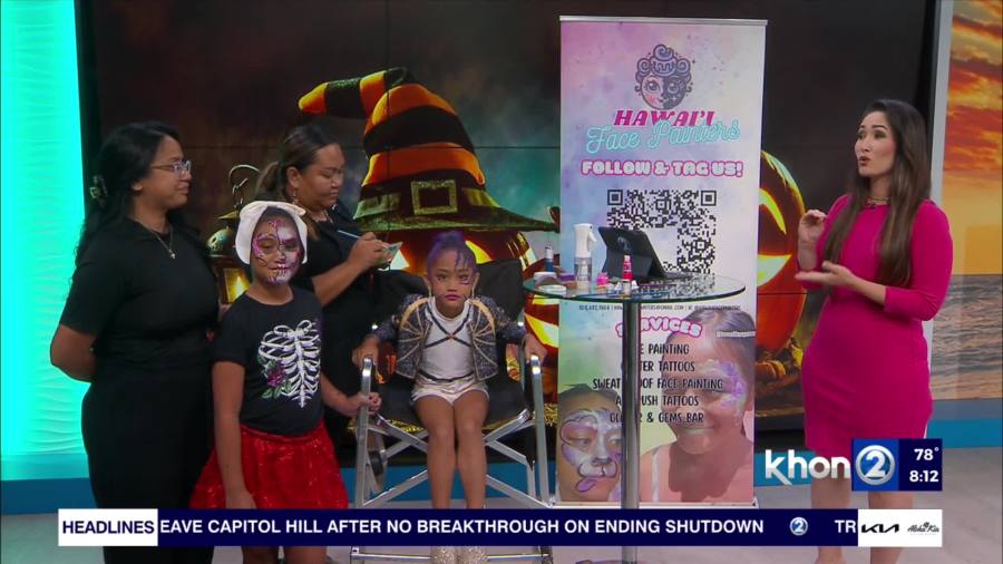 Halloween face painting made easy with tricks from Hawai’i Facepainters