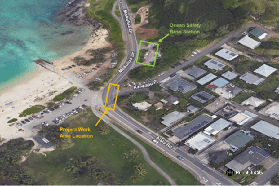 Sewer installation begins for Kailua Ocean Safety facility
