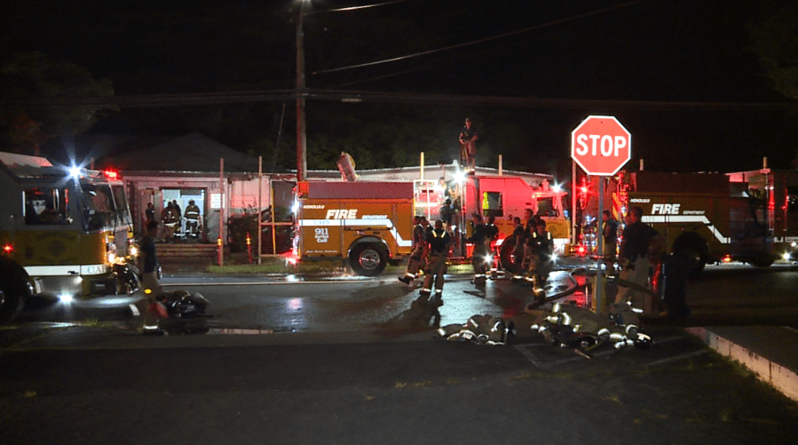 HFD extinguishes building fire in Wahiawa