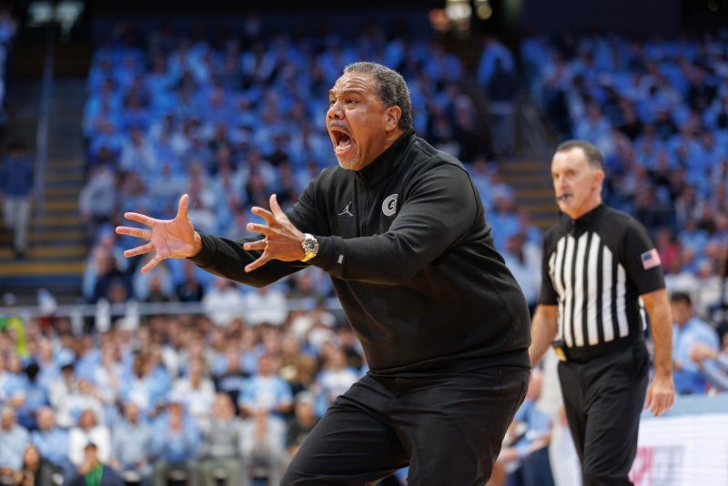 Georgetown suspends head coach Ed Cooley for tossing water bottle that hit child